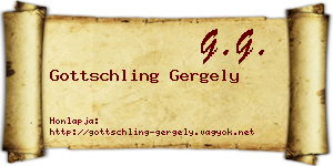Gottschling Gergely névjegykártya